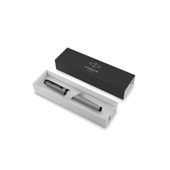 PARKER IM Monochrome Stylo plume, Gris mat, Plume moyenne, encre bleue, Coffret cadeau