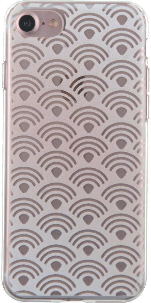 Coque semi-rigide transparente motifs arabesques pour iPhone 7