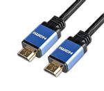 Câble tressé HDMI 2.1 8K Diffusion 1 m Noir et bleu