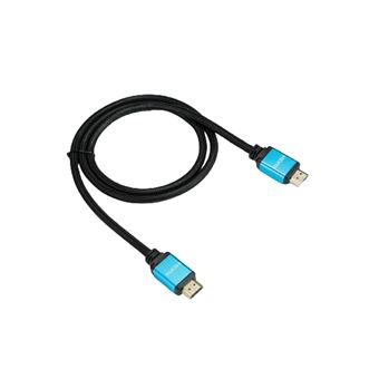 Câble tressé HDMI 2.1 8K Diffusion 1 m Noir et bleu