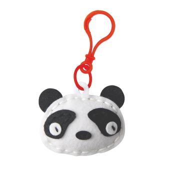 Porte-clés fait à main Panda Fnac Kids Blanc et Noir