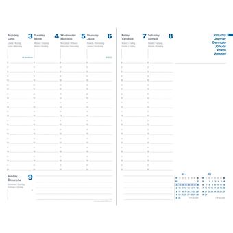 Agenda civil semainier Quo Vadis 2023 Président Equology Bleu