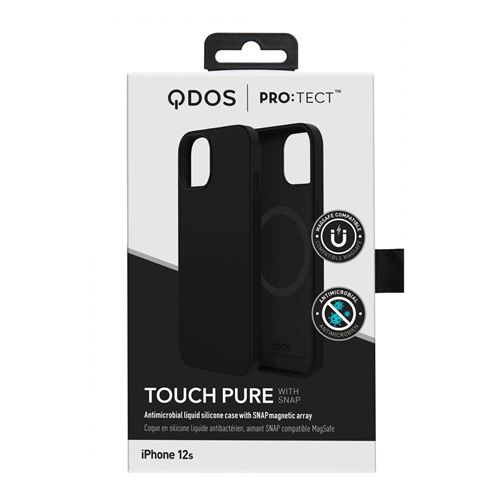 Coque de protection pour iPhone 12s Qdos Touch Pure Snap Noir