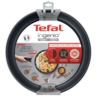 TEFAL L9730602 INGENIO Padella 28 Cm – Antiaderente Titanio 6x, Manico Rimovibile (venduto Separatamente), Adatta A Induzione, Prodotta In Francia