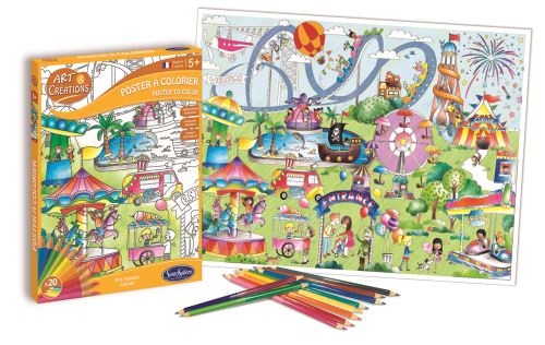 Poster à colorer SentoSphère Art et créations Fête Foraine