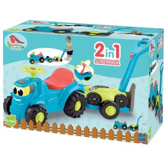 Tracteur porteur Ecoiffier avec remorque tondeuse - 1
