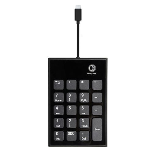 Pavé numérique filaire USB-C Port Designs Noir