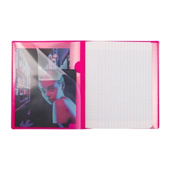 Cahier piqué Clairefontaine Koverbook Néon 24 x 32 cm Modèle aléatoire