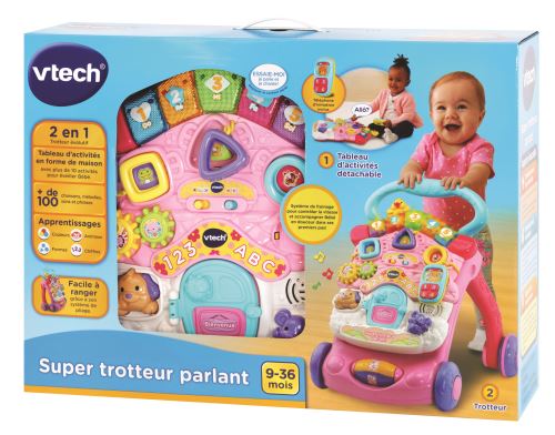 Jeu éducatif Vtech Baby Super trotteur parlant en Rose