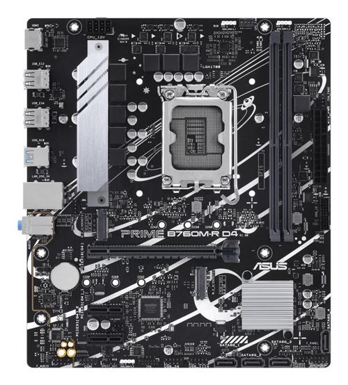 Carte mère ASUS Pro B760M-R D4 micro ATX Socket LGA1700 Chipset Intel B760