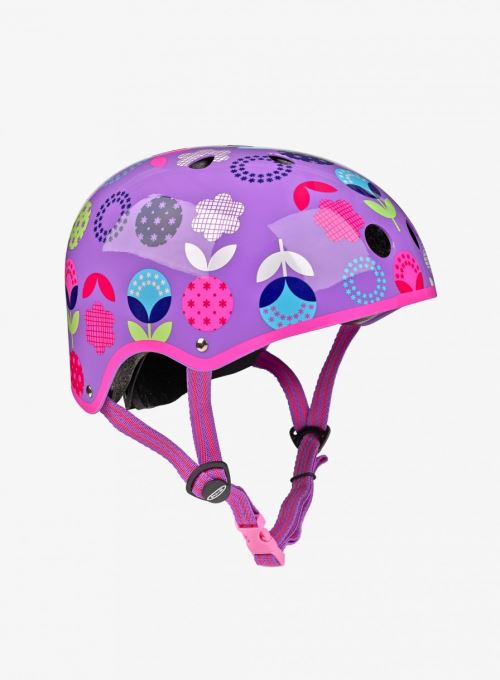 Casque Micro Mobility Violette fleurs Taille M