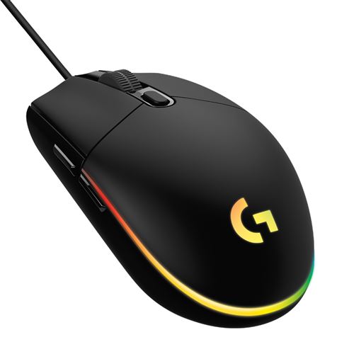 Souris Gaming filaire Logitech G203 Lightsync RGB pour PC, Mac Noir