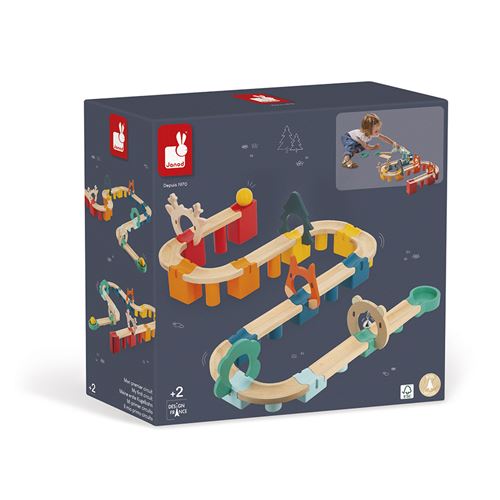 Construction circuit bille Janod Mon premier circuit en bois État correct - Janod reconditionné disponible sur Fnac
