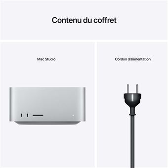Mac Studio Puce Apple M1 Max 32 Go RAM 512 Go SSD Argent 2022