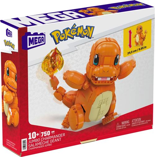 Jeu De Construction Mega Bloks Mega Construx Pokémon Salamèche Géant À Construire 740 Pièces
