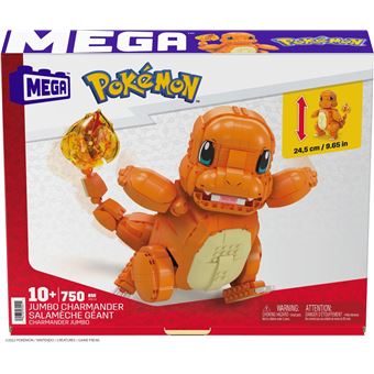 Jeu de construction Mega Bloks Mega Construx Pokémon Salamèche Géant à construire