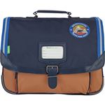 Cartable scolaire Tann's Loan 38 cm Bleu Marine et Camel