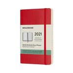 Agenda-carnet 2021 semainier Moleskine Souple petit format Rouge