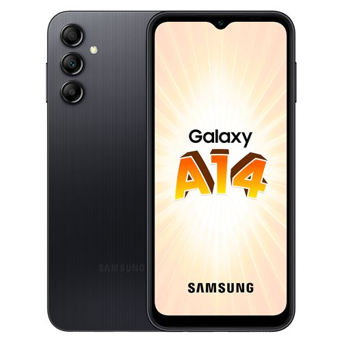 Smartphone Samsung Galaxy A14 6,6"" Nano SIM 64 Go Noir État correct - Samsung reconditionné disponible sur Fnac