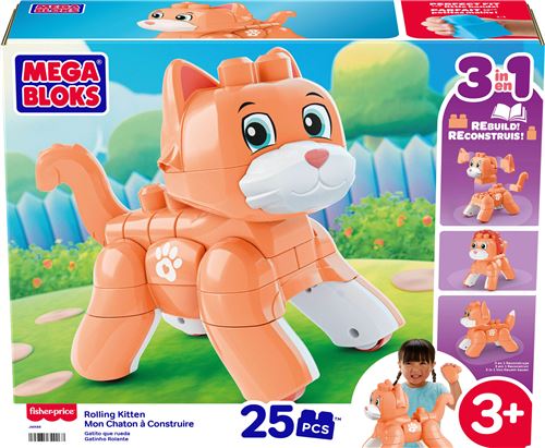 Mega Bloks Multicolore Jeu De Construction Mon Chaton 3 En 1 À Construire