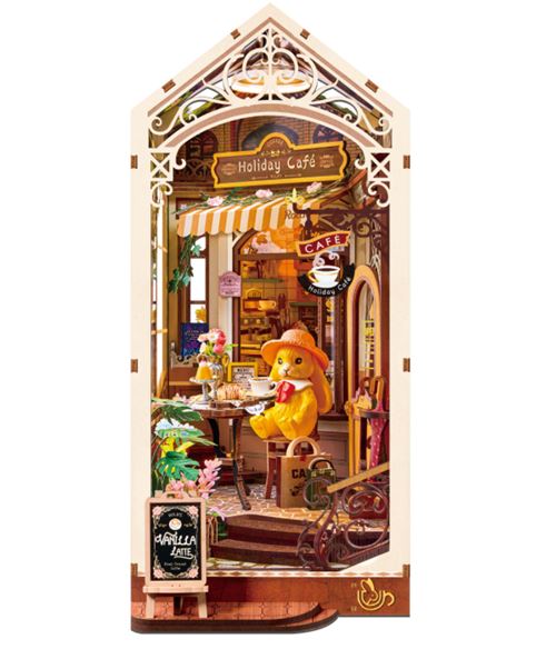 Maquette Rolife Serre livres Book Nook Café de vacances