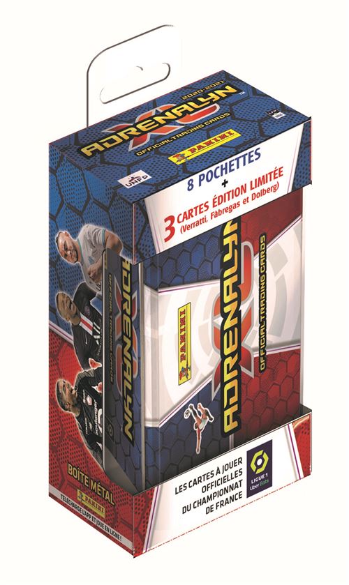 Jeu De Cartes Panini Boîte Métal 8 Pochettes Adrenalyn Tcg 2020 2021