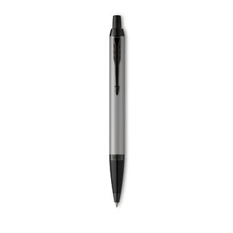 PARKER IM Monochrome Stylo bille, Gris mat, recharge bleue pointe moyenne, Coffret cadeau