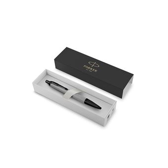 PARKER IM Monochrome Stylo bille, Gris mat, recharge bleue pointe moyenne, Coffret cadeau