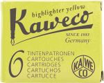 Pack de 6 cartouches Kaweco Jaune Fluo