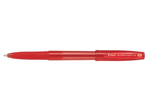 Pilot Stylo bille SUPER GRIP G pointe moyenne encore Rouge - Lot de 14