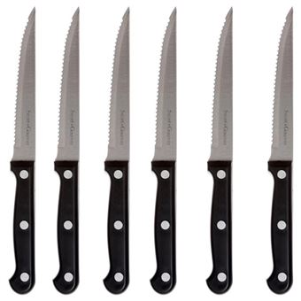 Bloc 11 couteaux avec aiguisoir et ciseaux 5Five 151170 Noir et Beige