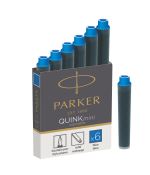 PARKER Quink 6 cartouches courtes Stylo plume, encre bleue