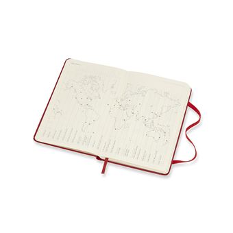 Agenda semainier Moleskine Horizontal Format de poche Couverture rigide 2022 Rouge Ecarlate