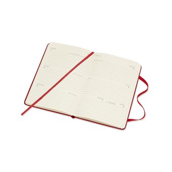 Agenda semainier Moleskine Horizontal Format de poche Couverture rigide 2022 Rouge Ecarlate