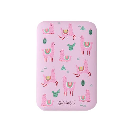 Batterie externe Mr. Wonderful Lamas 10000 mAh Rose