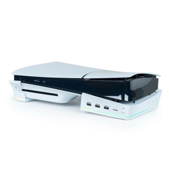 Support horizontal BigBen pour console Slim PS5 Blanc