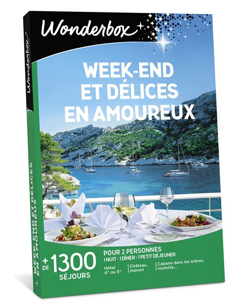 Coffret cadeau Wonderbox Week-end et délices en amoureux
