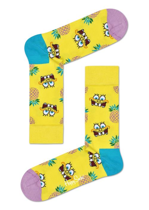 Chaussettes hautes Happy Socks Sponge Bob Fineapple Taille 36-40
