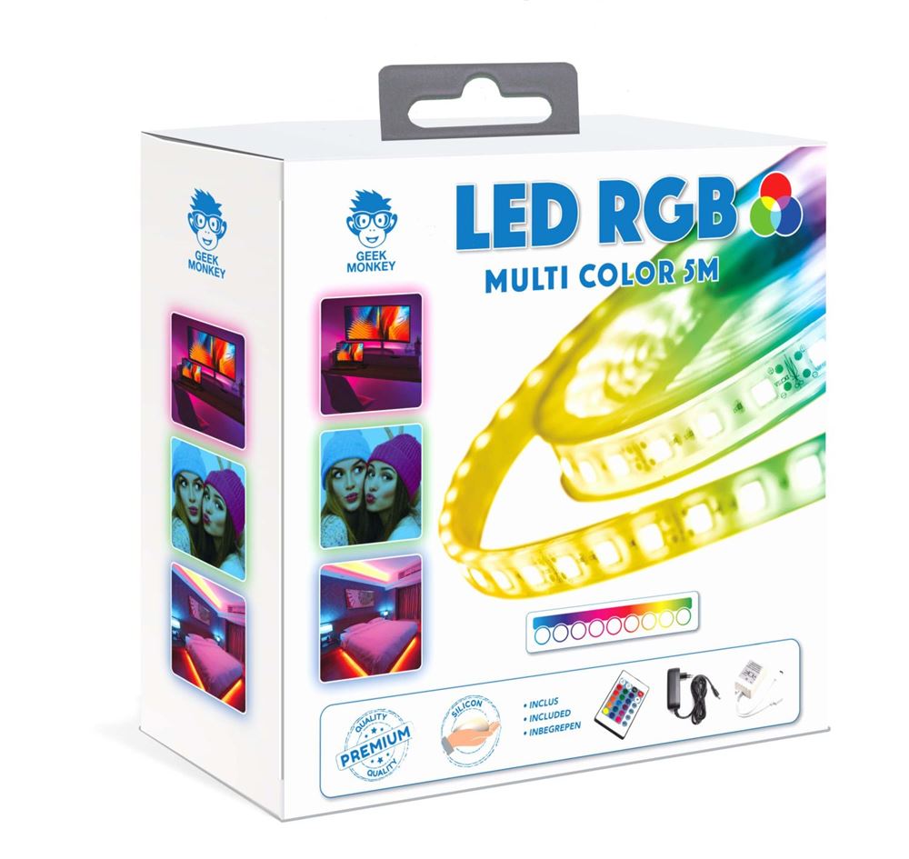 Ruban LED RVB Digital (kit complet) - 5m - 166 programmes animés