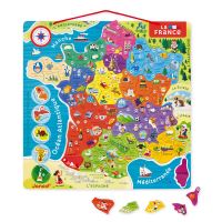 Puzzle France magnétique Janod 93 pièces