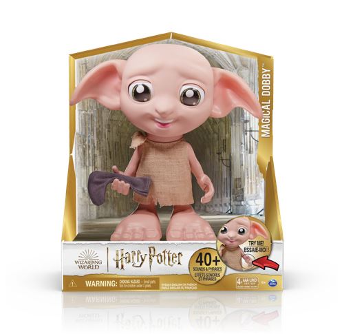 Harry Potter - Peluche Dobby avec Journal et Chaussette - 28cm - Qualité  Super Soft