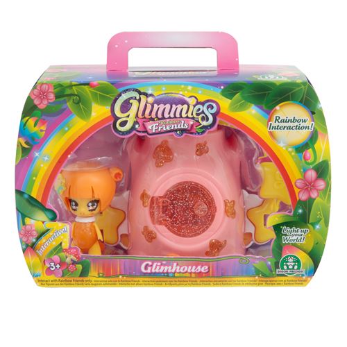 Figurine Glimmies Orange Avec Maison Glimhouse