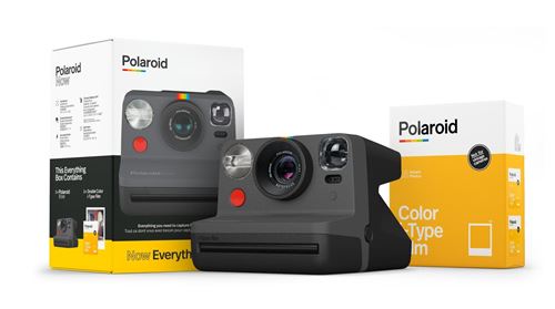 Pack Appareil photo instantané Polaroid Now Noir + 1 Double Pack de films i-Type couleur