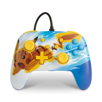 Manette filaire PowerA pour Nintendo Switch Pikachu Charge Bleu et Jaune