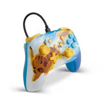 Manette filaire PowerA pour Nintendo Switch Pikachu Charge Bleu et Jaune