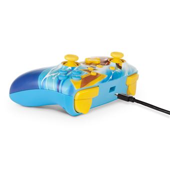 Manette filaire PowerA pour Nintendo Switch Pikachu Charge Bleu et Jaune