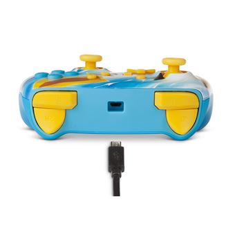 Manette filaire PowerA pour Nintendo Switch Pikachu Charge Bleu et Jaune