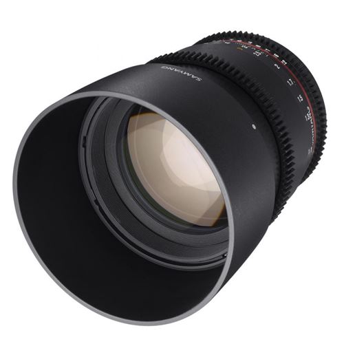 Objectif hybride vidéo Samyang VDSLR 85mm T1.5 MK2 Noir pour Sony E