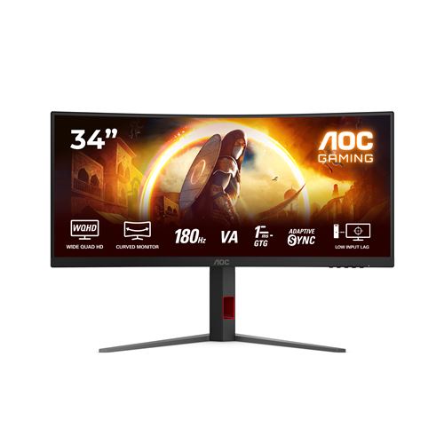 Ecran PC gaming Aoc CU34G4 34 Incurvé 180 Hz WQHD