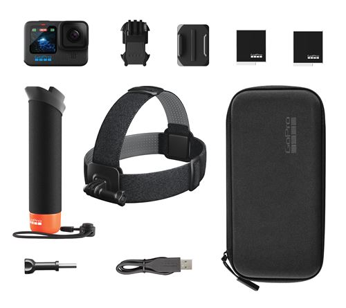 Pack Caméra sport GoPro Hero 12 Noir + Accessoires